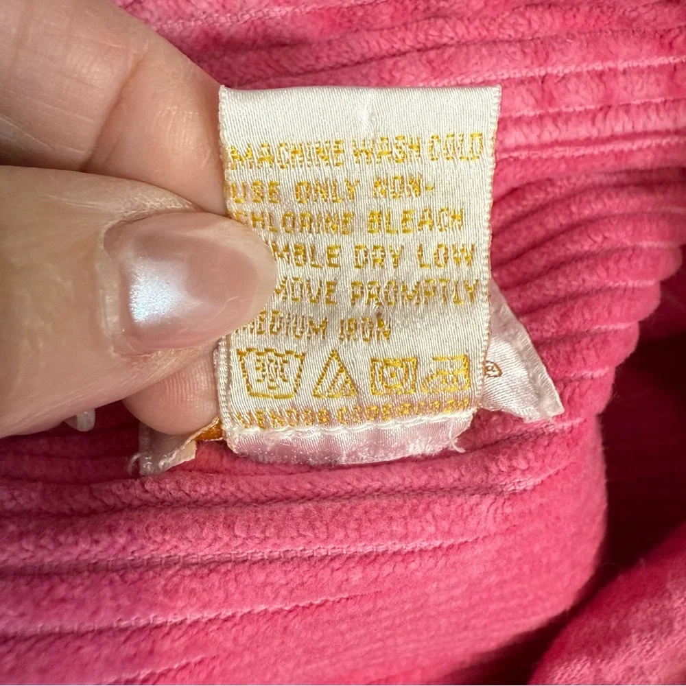 Roaman’s pink corduroy button up Shacket size Large - Picture 7 of 7